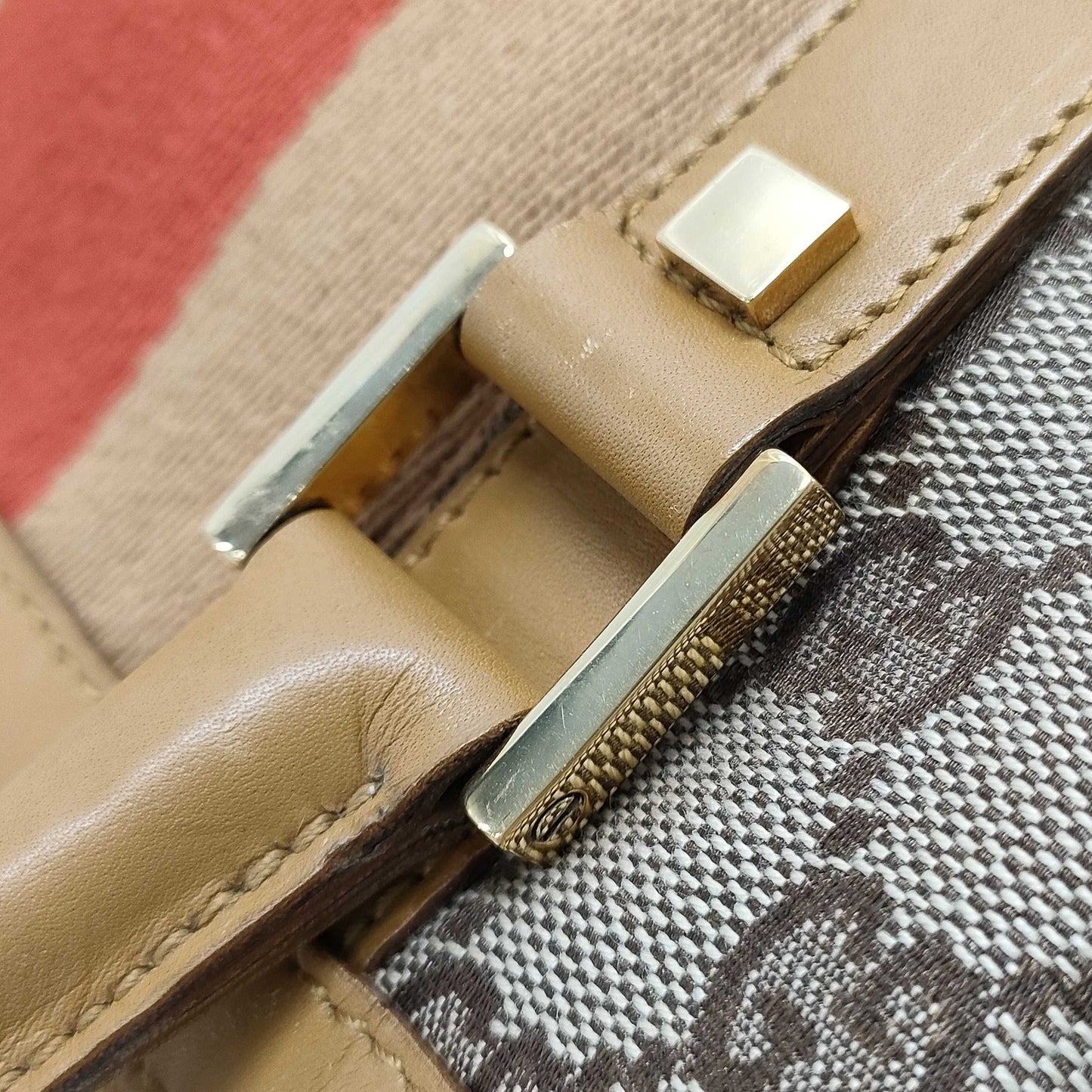 Gucci GG Canvas Web Boston Bag