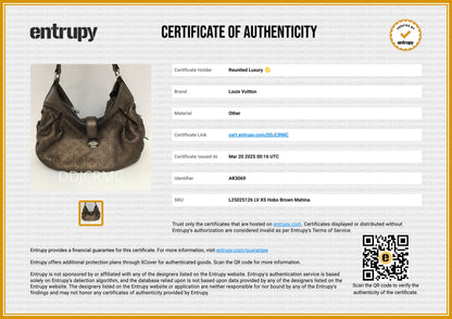 Louis Vuitton Monogram Metallic Leather Mahina XS Shoulder Bag AR3068