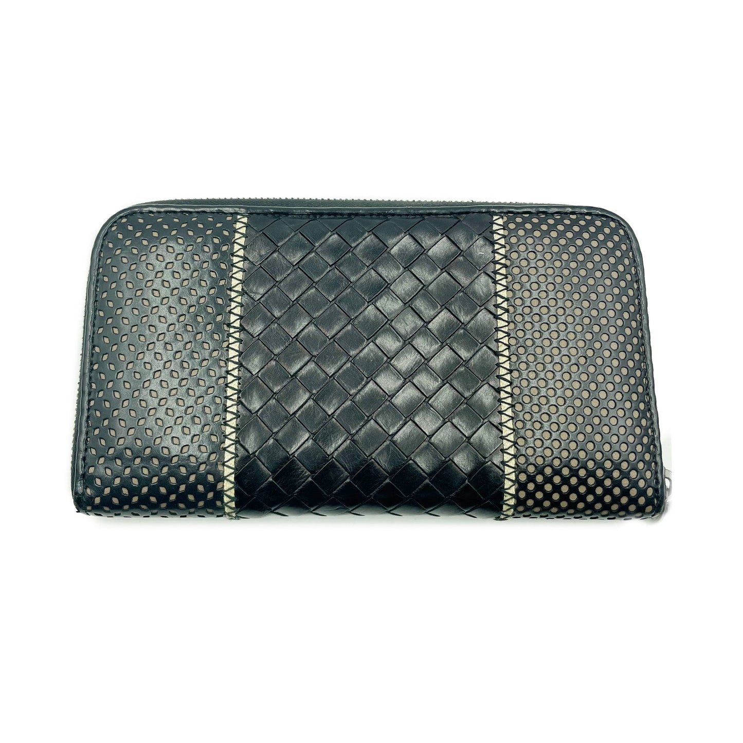 Bottega Veneta Intrecciato Leather Zip Around Wallet