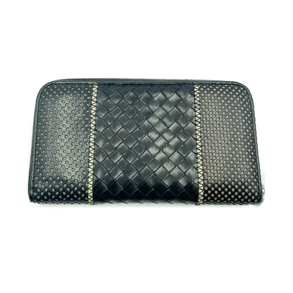 Bottega Veneta Intrecciato Leather Zip Around Wallet