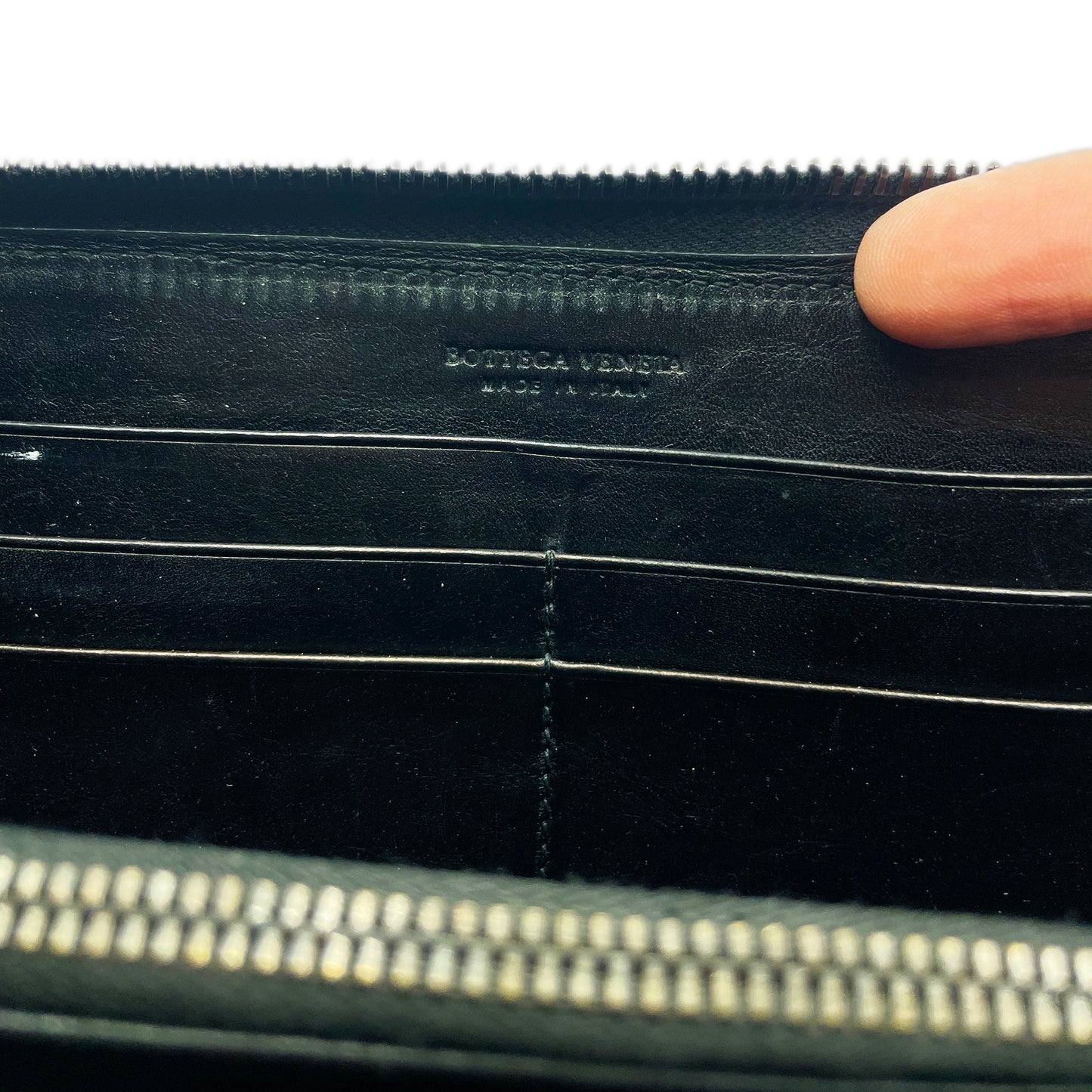 Bottega Veneta Intrecciato Leather Zip Around Wallet