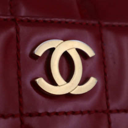 Chanel Quilted Patent Chocolate Bar Chain Shoulder Bag