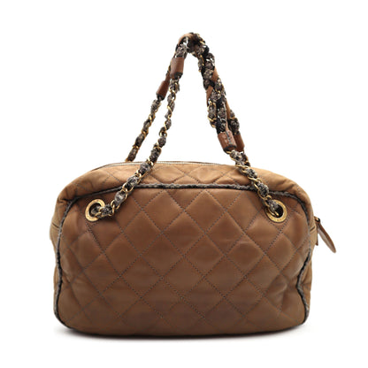 Chanel Quilted Calfskin Tweedy Shoulder Bag