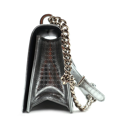 Dior Micro-Cannage Metallic Patent Medium Diorama Shoulder Bag