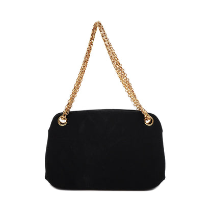 Chanel Chevron Quilted Jersey Cotton Shoulder Bag
