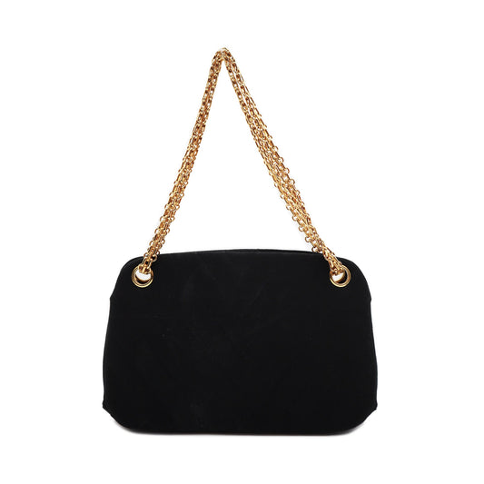 Chanel Chevron Quilted Jersey Cotton Shoulder Bag