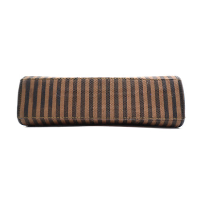 Fendi Pequin Canvas Top Handle Shoulder Bag