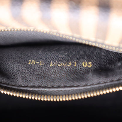 Fendi Pequin Canvas Top Handle Shoulder Bag