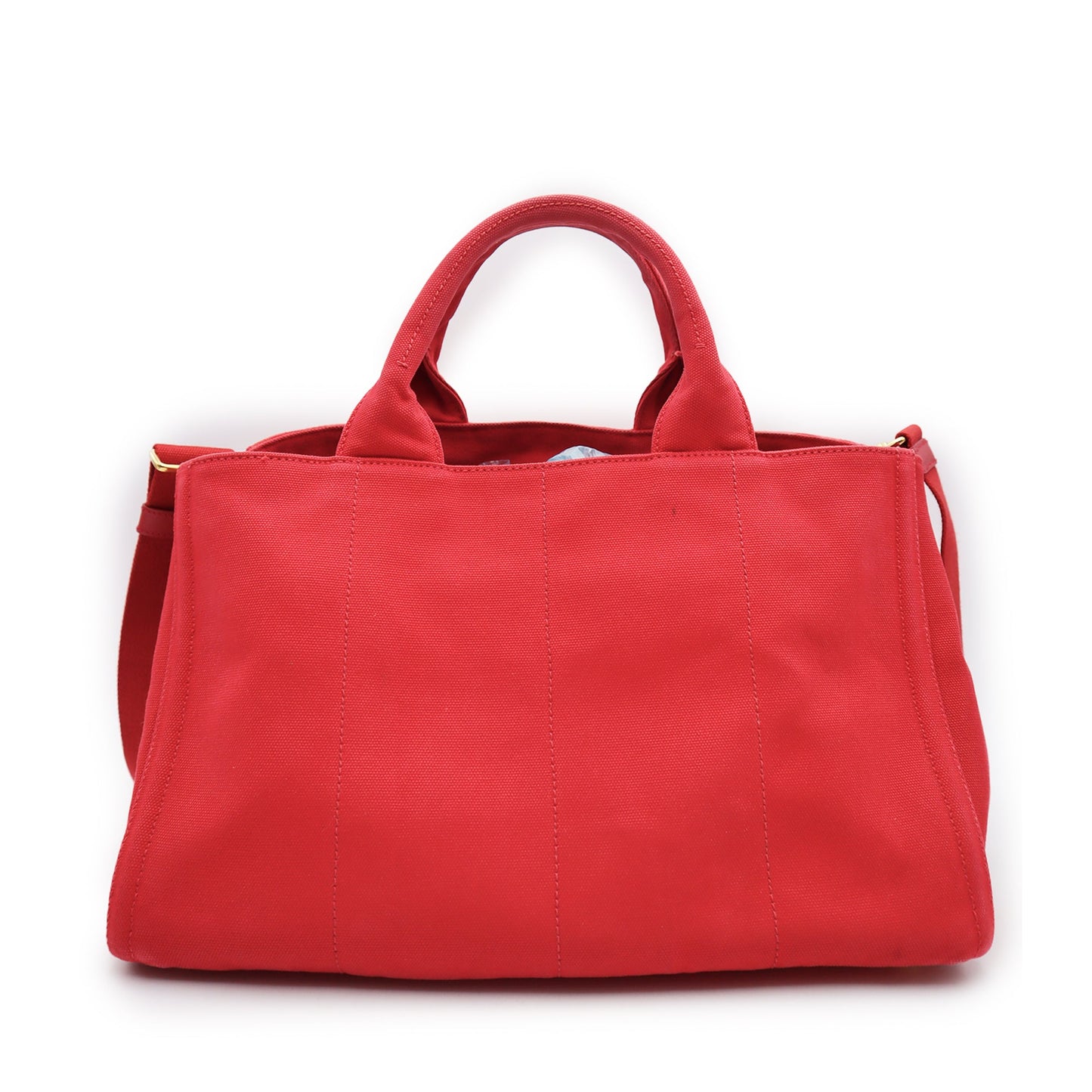 Prada Canapa Canvas Studded Convertible Tote Bag
