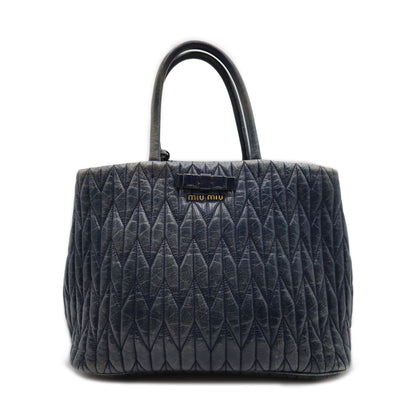 Miu Miu Matelasse Leather Convertible Tote Bag