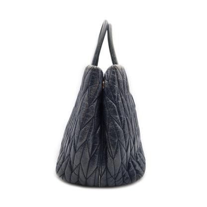Miu Miu Matelasse Leather Convertible Tote Bag