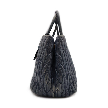 Miu Miu Matelasse Leather Convertible Tote Bag