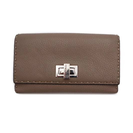 Fendi Cuoio Romano Selleria Peekaboo Continental Wallet