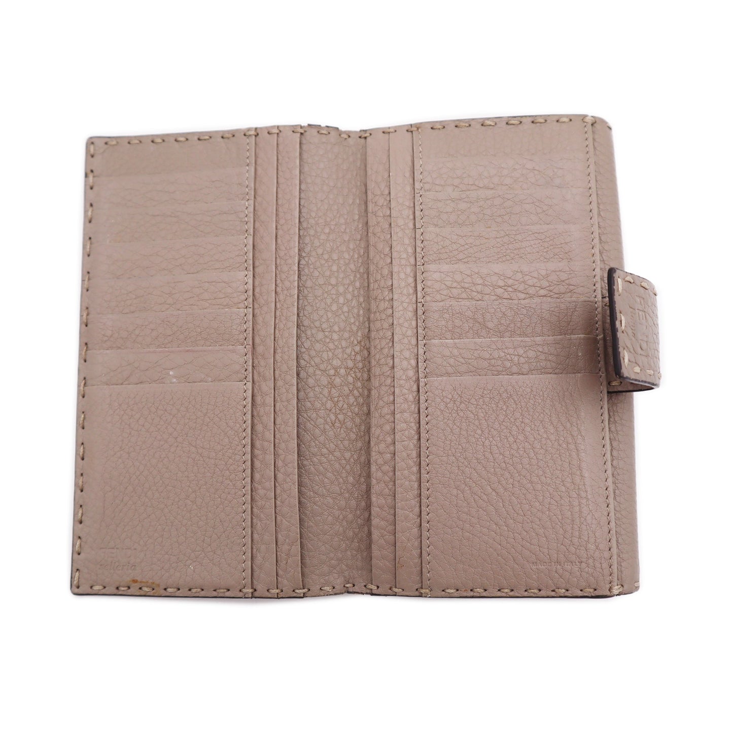 Fendi Cuoio Romano Selleria Peekaboo Continental Wallet