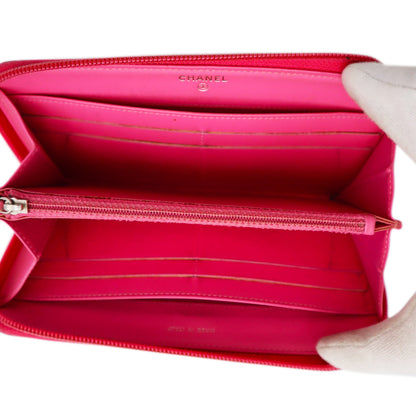 Chanel Caviar Zip Around Wallet