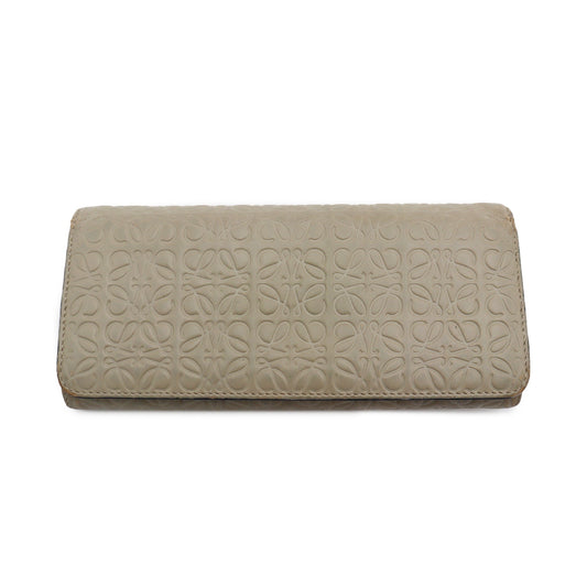 Loewe Embossed Leather Long Wallet