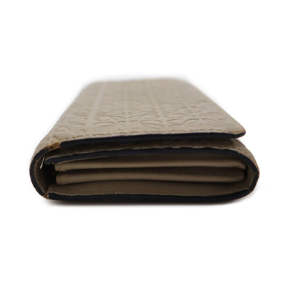Loewe Embossed Leather Long Wallet