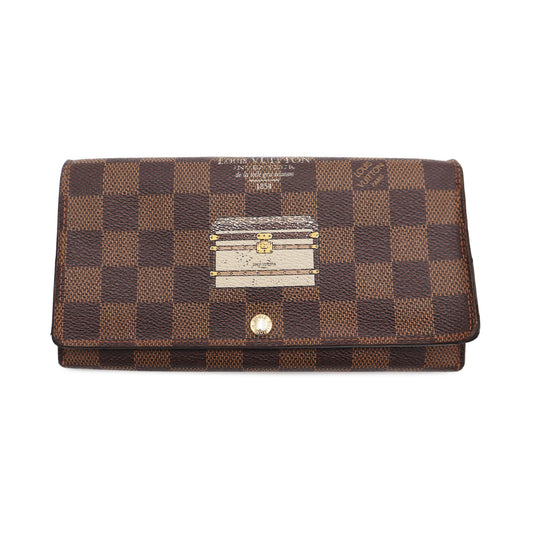 Louis Vuitton Damier Ebene Trunks and Locks Tresor Wallet GI2173