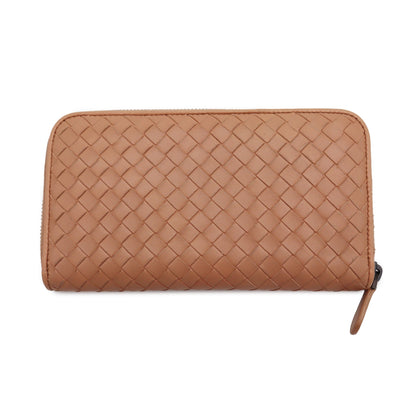 Bottega Veneta Intrecciato Leather Zip Around Wallet