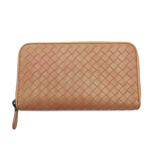 Bottega Veneta Intrecciato Leather Zip Around Wallet