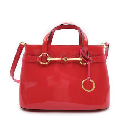 Gucci Patent Bright Bit Small Top Handle Bag