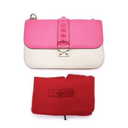 Valentino Garavani Vitello Glam Lock Rockstud Medium Shoulder Bag