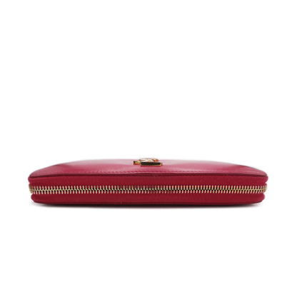YSL Leather Zip Around  Wallet