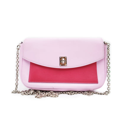 Dior Calfskin Tri-Color Wallet on Chain