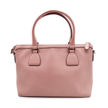 Gucci Calfskin GG Charm Convertible Tote Bag