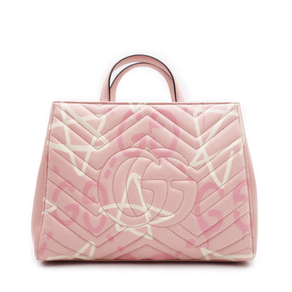 Gucci Matelasse Calfskin GucciGhost GG Marmont Small Tote Bag