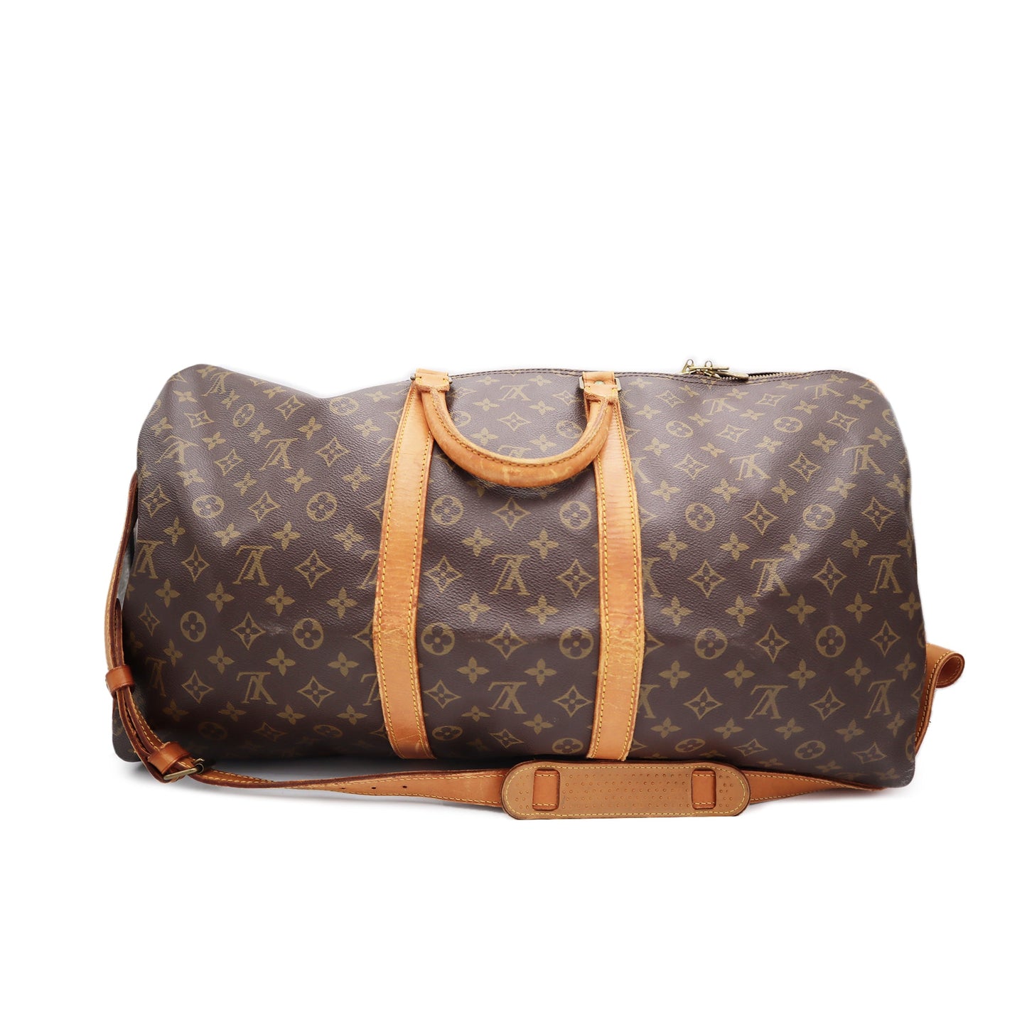 Louis Vuitton Monogram Canvas Keepall 55 Bandouliere Travel Bag 893
