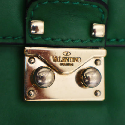 Valentino Garavani Vitello Glam Lock Rockstud Medium Shoulder Bag