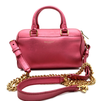 YSL Metallic Leather Classic Toy Duffle Crossbody Bag