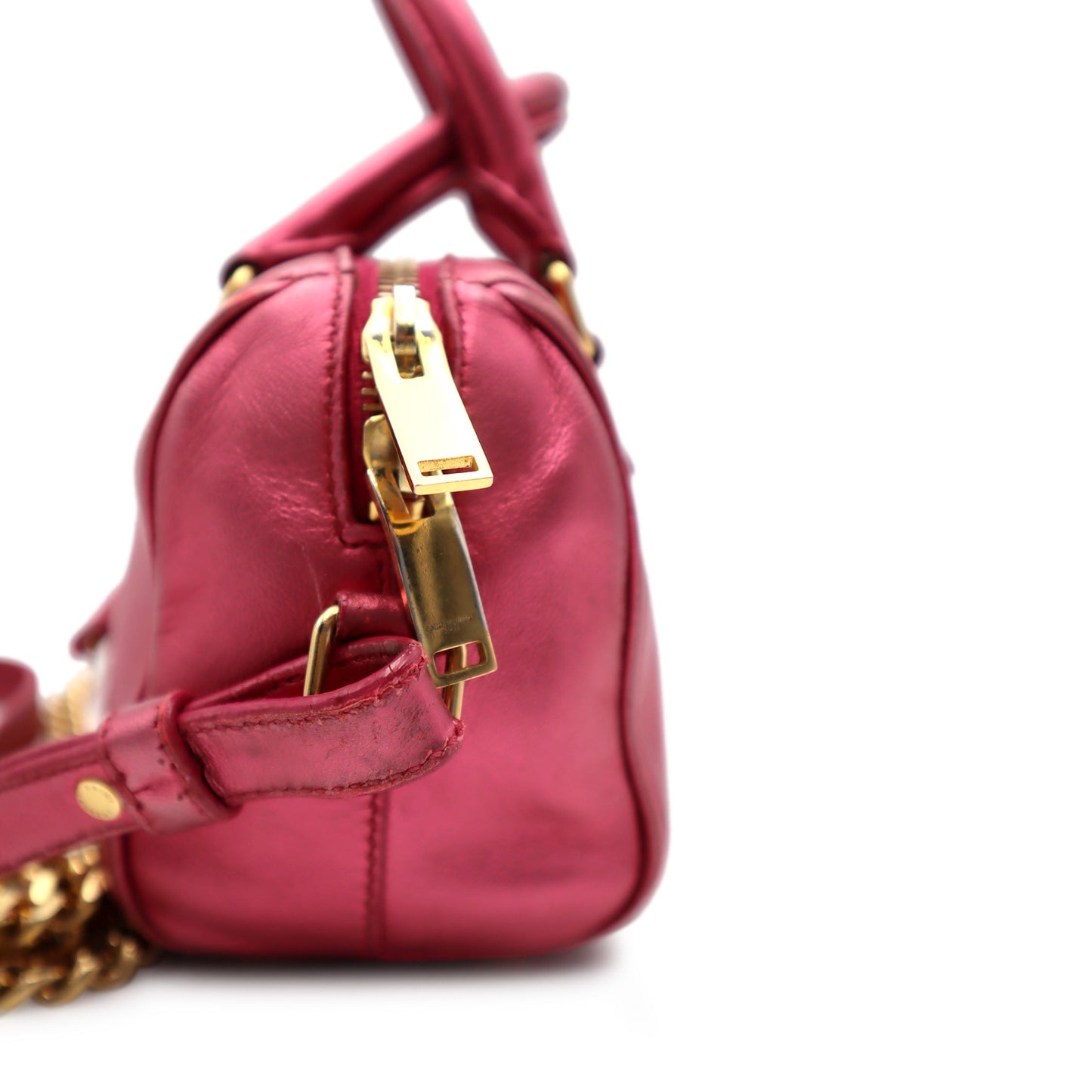 YSL Metallic Leather Classic Toy Duffle Crossbody Bag