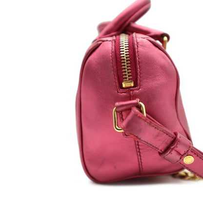 YSL Metallic Leather Classic Toy Duffle Crossbody Bag