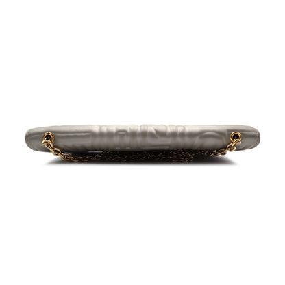 Fendi Logo Embossed Metallic Nappa Wallet On Chain