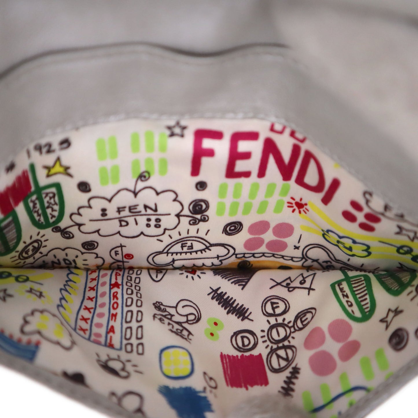 Fendi Logo Embossed Metallic Nappa Wallet On Chain