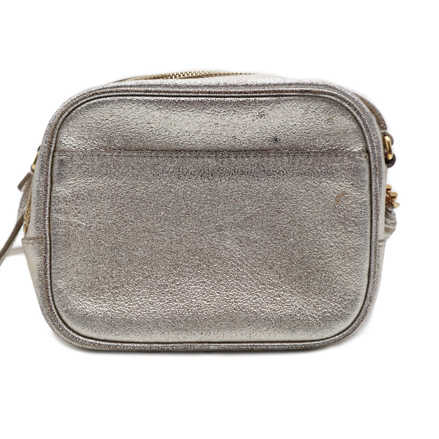 YSL Monogram Metallic Leather Blogger Crossbody Bag