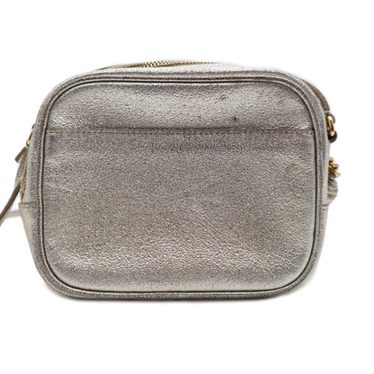 YSL Monogram Metallic Leather Blogger Crossbody Bag