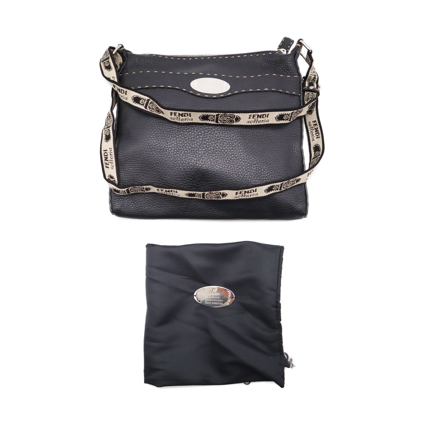 Fendi Leather Selleria Crossbody Bag