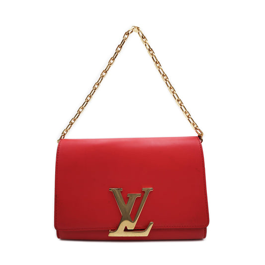 Louis Vuitton Calfskin Louise MM Chain Shoulder Bag PL4114