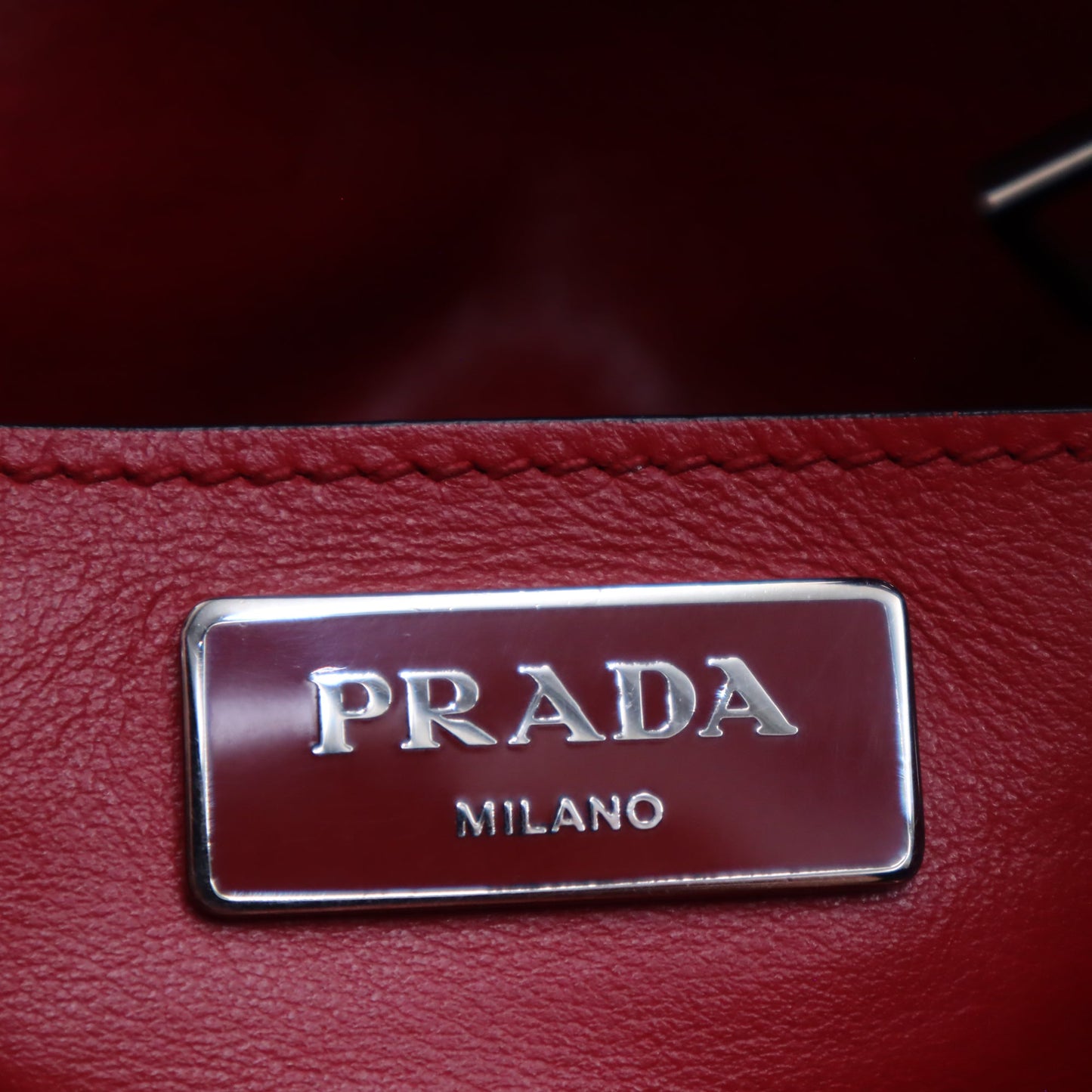 Prada Soft Calf Studded Bucket Shoulder Bag