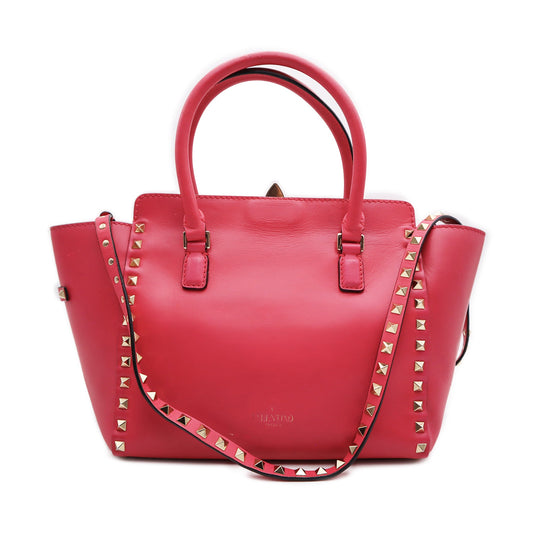 Valentino Garavani Leather Rockstud Tote Bag