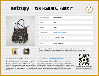 Fendi Zucchino Canvas Crossbody Bag