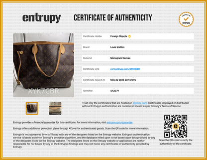 Louis Vuitton Monogram Canvas Neverfull MM Tote Bag SA2079