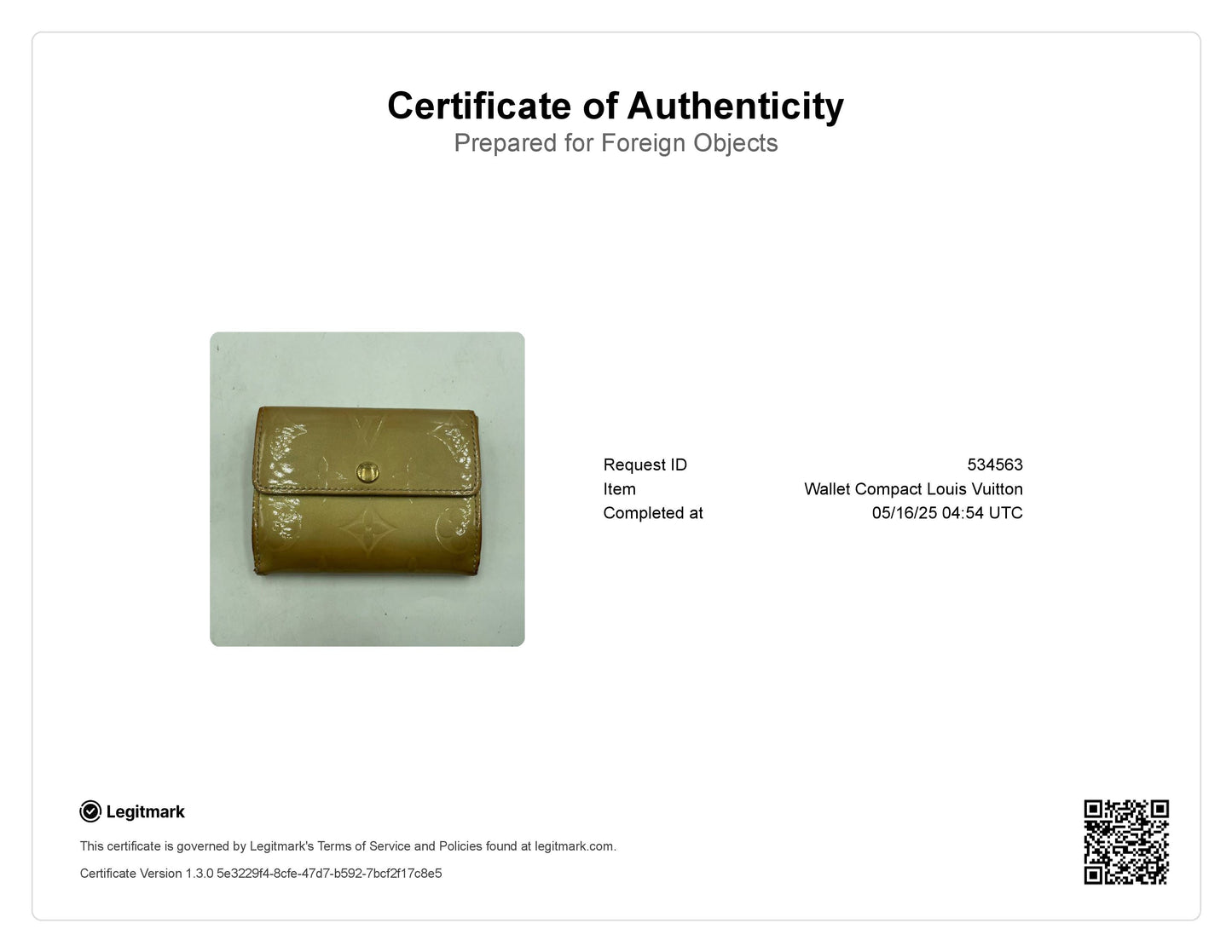 Louis Vuitton Monogram Vernis Ludlow Wallet