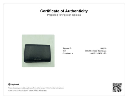 Balenciaga Leather Tri-Fold Wallet